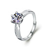 Women's Moissanite Ring 925 Sterling Silver Crownshaped Jewelry With Diamonds