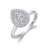 Women's Moissanite Ring 925 Sterling Silver Geometric Design Set With Diamonds Fashion Elegant Light Luxury Highend