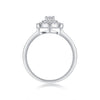 Women's Moissanite Ring 925 Sterling Silver Geometric Design Set With Diamonds Fashion Elegant Light Luxury Highend