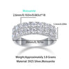 Women's Moissanite S925 Sterling Silver Geometric Design Fashion Ring
