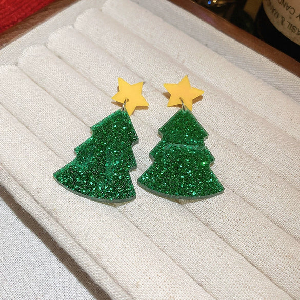 Women's Moissanite Snowflake Earrings With Pearl Tassels Alloy Diamond Design And Silver Ear Posts For Festive Christmas Fashion