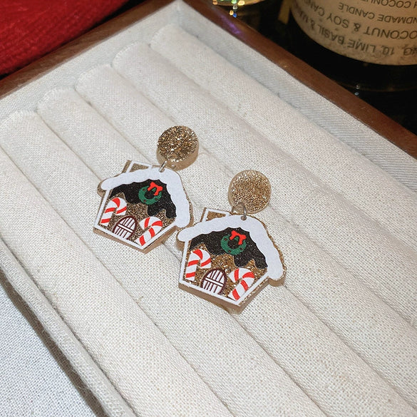 Women's Moissanite Snowflake Earrings With Pearl Tassels Alloy Diamond Design And Silver Ear Posts For Festive Christmas Fashion
