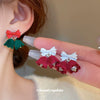 Women's Moissanite Snowflake Earrings With Pearl Tassels Alloy Diamond Design And Silver Ear Posts For Festive Christmas Fashion