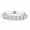 Women's Moissanite 925 Sterling Silver Geometric Seven Star Row Ring Jewelry Set With Diamonds