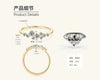 Women's Moissanite Sterling Silver Ring With Niche Design Star And Geometric Pattern And Electroplating Process
