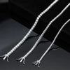 Women's Moissanite Tennis Bracelet Necklace S925 Silver Geometric Stacking Style Electroplated