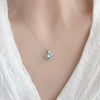 Women's Moonstone Star Pendant Necklace S925 Silver Minimalist Electroplated