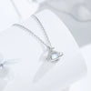 Women's Moonstone Star Pendant Necklace S925 Silver Minimalist Electroplated