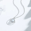 Women's Moonstone Star Pendant Necklace S925 Silver Minimalist Electroplated