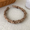 Women's Mori Satin Pleated Geometric Handmade Cloth Headband