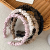 Women's Mori Satin Pleated Geometric Handmade Cloth Headband