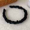 Women's Mori Satin Pleated Geometric Handmade Cloth Headband