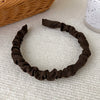 Women's Mori Satin Pleated Geometric Handmade Cloth Headband