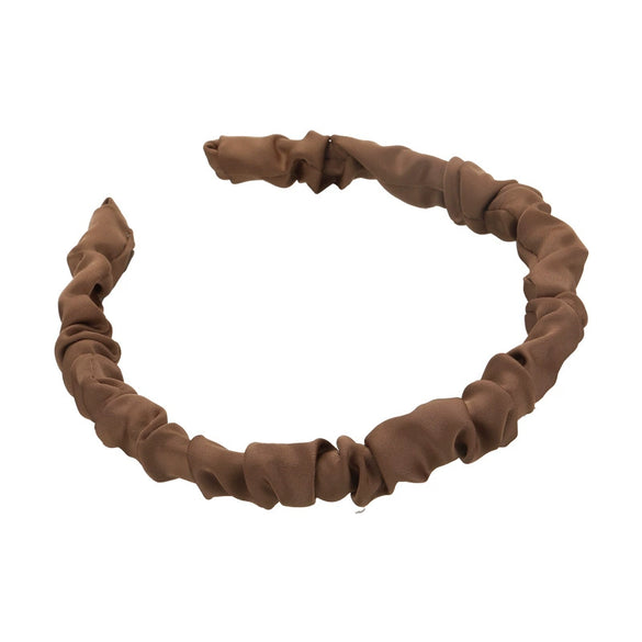 Women's Mori Satin Pleated Geometric Handmade Cloth Headband