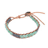 Women's Multi Layer Genuine Leather Bracelet With Natural Stone Beaded Woven Design And Electroplated Copper Alloy Accessories
