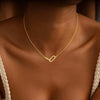 Women's Multi Layer Geometric Zircon Necklace Copper Clavicle Chain With Electroplated Simple Light Luxury Jewelry