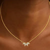 Women's Multi Layer Geometric Zircon Necklace Copper Clavicle Chain With Electroplated Simple Light Luxury Jewelry