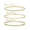 Women's Multi Layer Stainless Steel Snake Chain Anklet With Round Bead Geometric Design Fashion Jewelry Gift