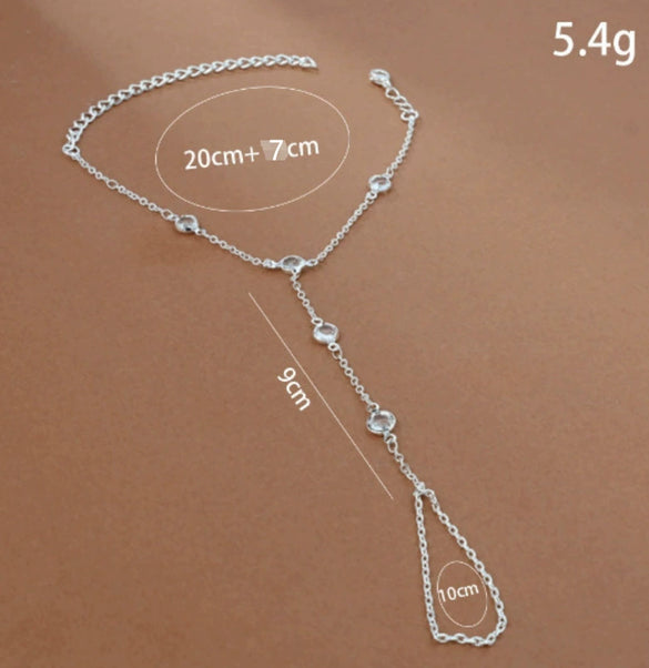 Women's Multi Layer Stainless Steel Snake Chain Anklet With Round Bead Geometric Design Fashion Jewelry Gift