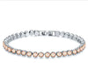 Women's Multicolor Round Diamond Zircon Bracelet Geometric Simple Style Electroplating Jewelry