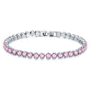 Women's Multicolor Round Diamond Zircon Bracelet Geometric Simple Style Electroplating Jewelry
