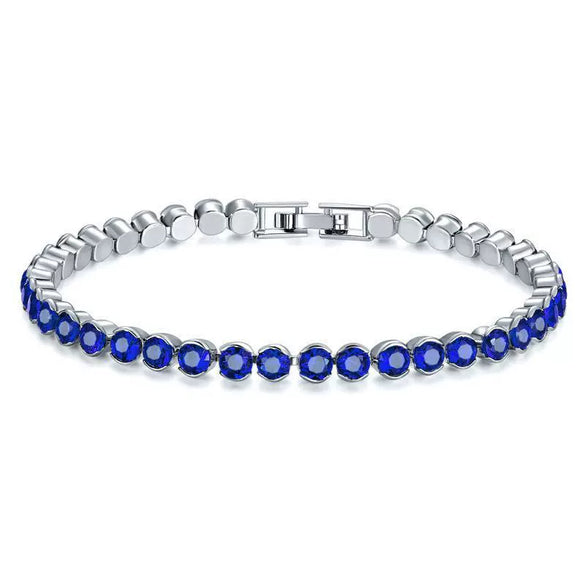 Women's Multicolor Round Diamond Zircon Bracelet Geometric Simple Style Electroplating Jewelry