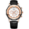 Women's Multifunctional Waterproof Leisure Alloy Leather Watch With Round Dial