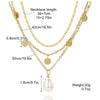 Women's Multilayer Alloy Necklace With Cross Chain Ushape Drop Shape Star Geometric Pattern Electroplated