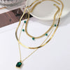 Women's Multilayer Alloy Necklace With Cross Chain Ushape Drop Shape Star Geometric Pattern Electroplated