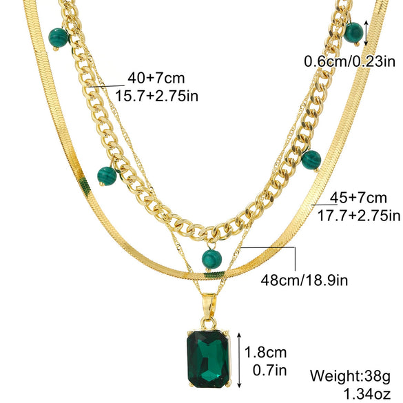 Women's Multilayer Alloy Necklace With Cross Chain Ushape Drop Shape Star Geometric Pattern Electroplated