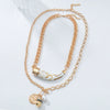 Women's Multilayer Necklace Imitation Pearl Geometric Zinc Alloy Animal Zodiac Electroplated