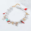 Women's Multilayer Retro Necklace With Imitation Pearls Alloy Heart And Fish Pendant Handmade In Geometric Animal Zodiac Style