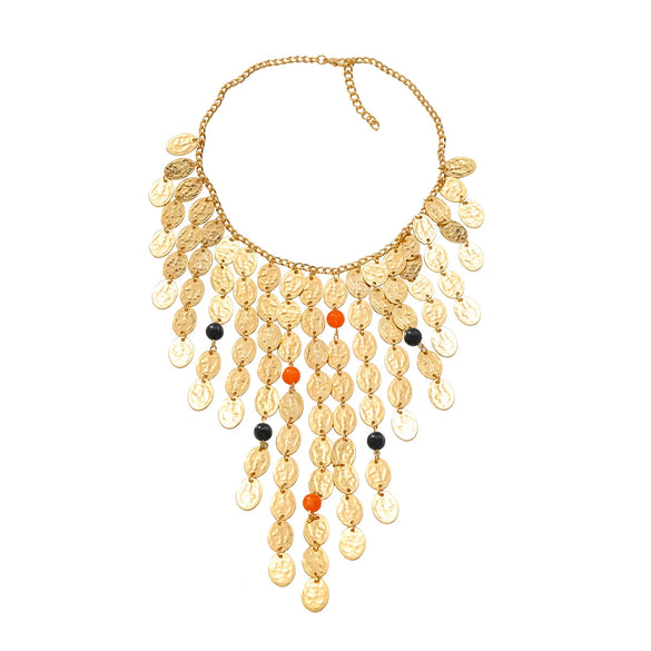 Women's Multilayered Braided Long Casual Clavicle Necklace Zinc Alloy Geometric Electroplating