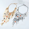 Women's Multilayered Braided Long Casual Clavicle Necklace Zinc Alloy Geometric Electroplating