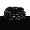 Women's Multilayered Collar Necklace Set Jewelry Imitation Pearl Snake Bone Chain Geometric French Retro Pearlescent Treatment