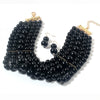 Women's Multilayered Collar Necklace Set Jewelry Imitation Pearl Snake Bone Chain Geometric French Retro Pearlescent Treatment