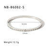 Women's Narrow Version Stainless Steel 18K Gold Plated Bracelet With Diamond Buckle
