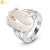 Women's Natural Conch Shell Open Ring With Gold Or Silver Electroplated Finish Simple Creative Adjustable Ring
