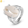 Women's Natural Conch Shell Open Ring With Gold Or Silver Electroplated Finish Simple Creative Adjustable Ring