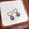 Women's Natural Freshwater Baroque Alien Shape Pearl Earrings Alloy Inlaid With Artificial And Semiprecious Stones