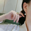 Women's Natural Freshwater Baroque Alien Shape Pearl Earrings Alloy Inlaid With Artificial And Semiprecious Stones