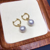 Women's Natural Freshwater Baroque Alien Shape Pearl Earrings Alloy Inlaid With Artificial And Semiprecious Stones