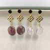 Women's Natural Freshwater Baroque Alien Shaped Pearl Earrings S925 Sterling Silver Retro Style