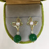 Women's Natural Freshwater Pearl And Agate Butterfly Earrings In S925 Sterling Silver