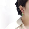Women's Natural Freshwater Pearl And Chalcedony Earrings With S925 Sterling Silver Needle Oblate Shape