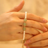 Women's Natural Freshwater Pearl And Hetian Jade Beaded Handmade Bracelet With Animal Zodiac Pattern
