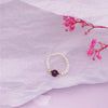 Women's Natural Freshwater Pearl And Moonstone Ring With Geometric Pattern Retro Light Luxury Style