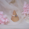 Women's Natural Freshwater Pearl And Moonstone Ring With Geometric Pattern Retro Light Luxury Style