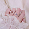 Women's Natural Freshwater Pearl And Moonstone Ring With Geometric Pattern Retro Light Luxury Style