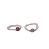 Women's Natural Freshwater Pearl And Moonstone Ring With Geometric Pattern Retro Light Luxury Style